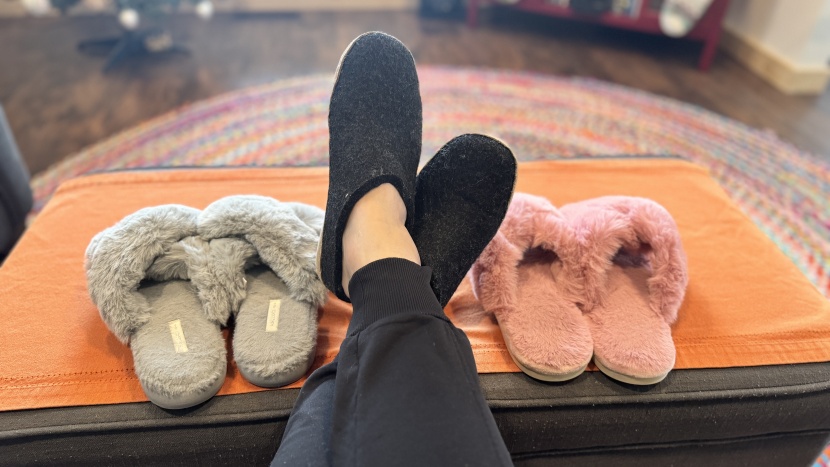 slippers - the glerups (worn here on our tester) are breathable thanks to their...