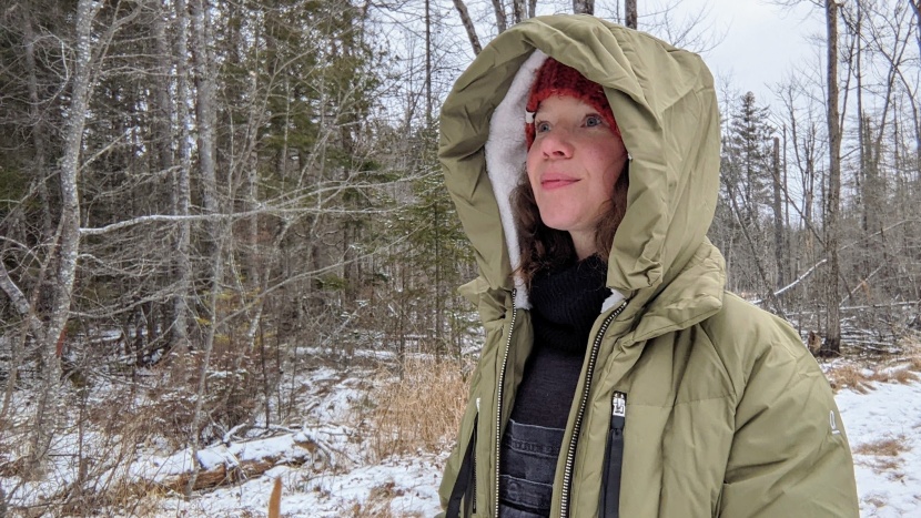 the hood of the orolay thickened down is oversized enough to block...