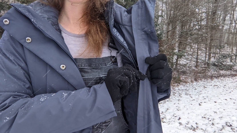 the process of zipping the liner into the shell is simple and seems...