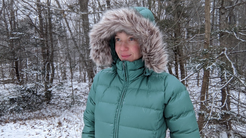 the rab deep cover parka's insulated hood is removable, and so is...