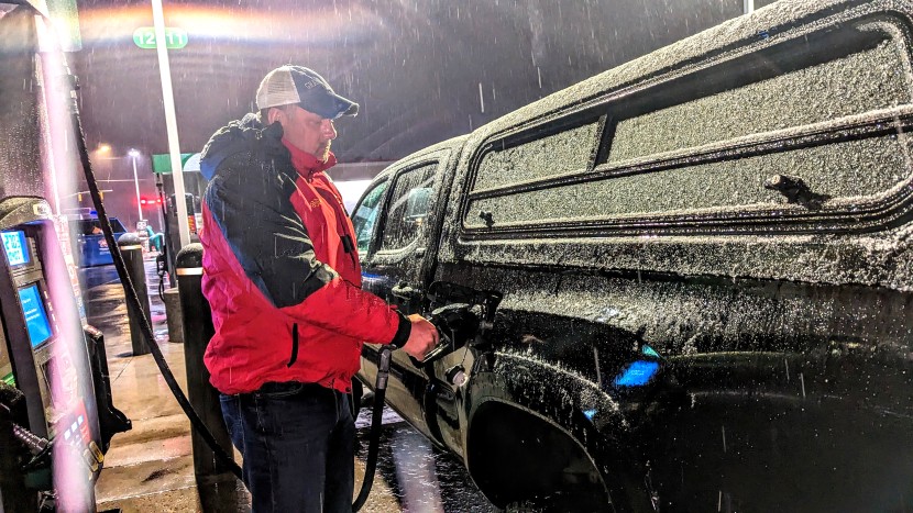 wantdo waterproof snow jacket - trying to get home before the storm hits. this jacket isn't perfect...