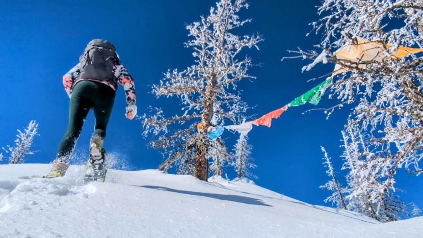 snowshoes womens - we love testing our float in an ocean of white where every step of...