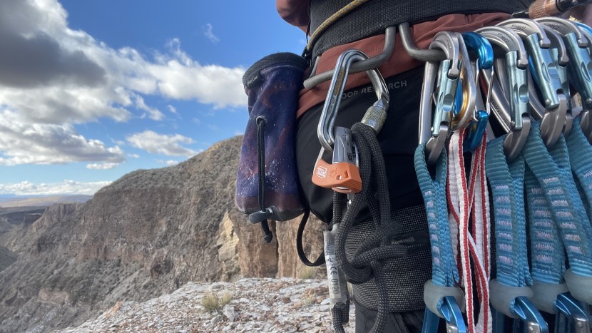 ascender - the petzl tibloc is lighter than most carabiners, so we ended up...