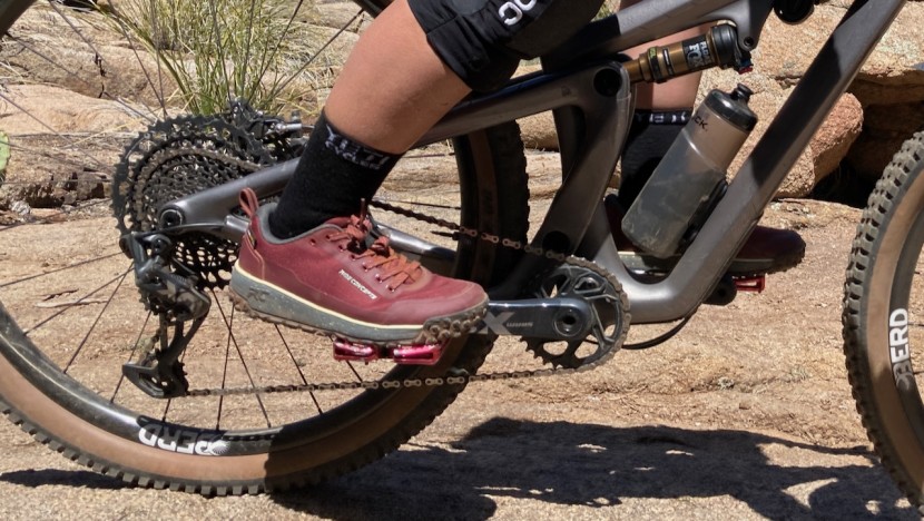 mountain bike flat pedals - our feet stayed connected to the tmac even in the rowdiest terrain.