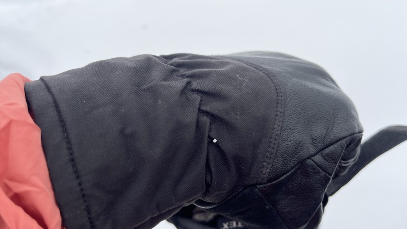 black diamond tour - the softshell wrist area doesn't let any water through, thanks to a...