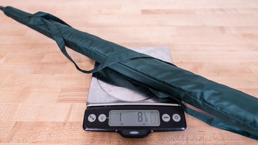 g4free golf umbrella - shown packed away in its sleeve with the attached sling, the length...