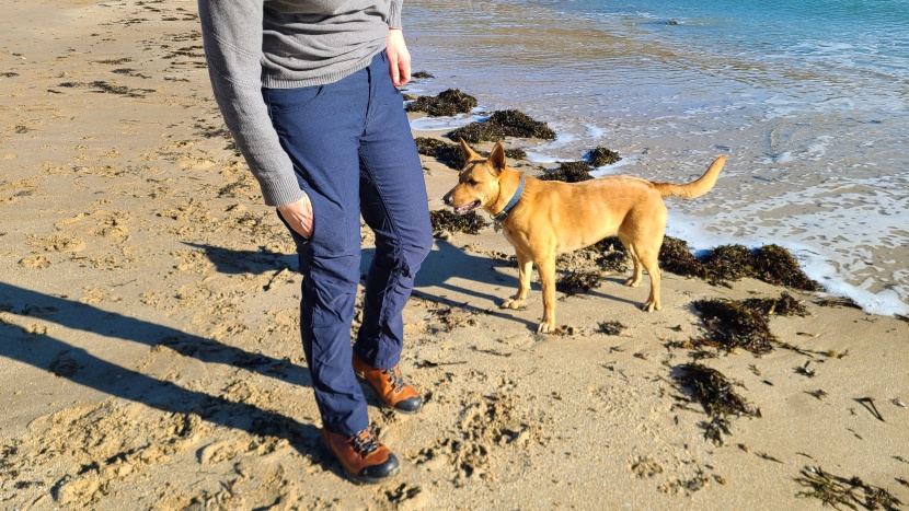 prana halle straight pants ii - a zipper side pocket is handy for odds and ends, but it's too small...