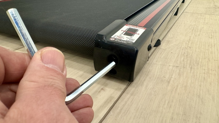 sperax walking pad treadmill - centering the belt isn't difficult, but the included tool is the...
