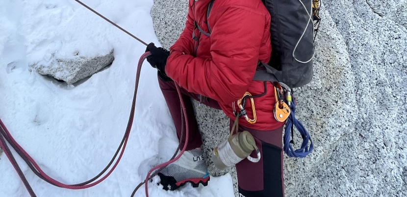 blue ice cuesta for women - even though it has fixed leg loops, the cuesta is highly adjustable...