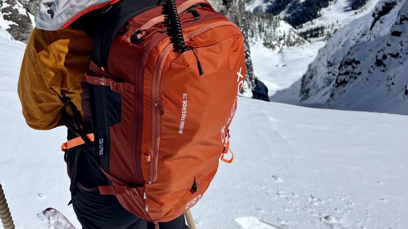 ortovox litric freeride 28l - a separate stash pockets on the top of the external gear pocket was...