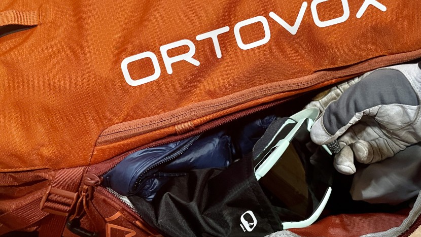 avalanche airbag - we always appreciate packs that have integrated fleece pockets for...