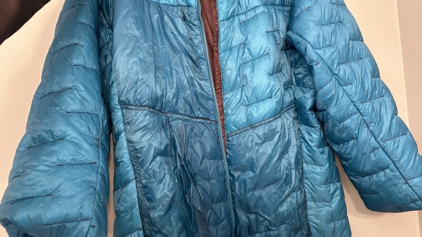 the inside of the jacket stayed dry for the most part, except for...