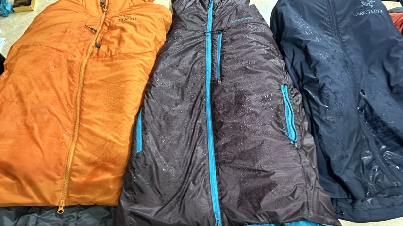 insulated jacket - the rab, patagonia, and arc'teryx behave differently when subjected...