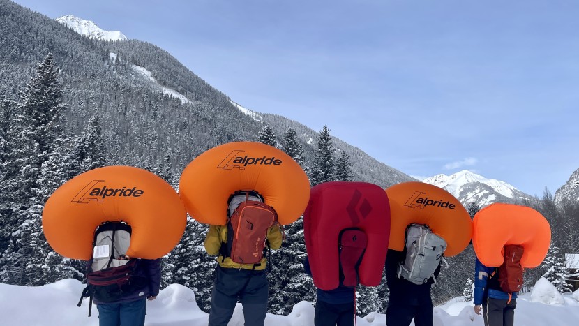 avalanche airbag - larger particles float to the top, like the inflated airbags here.