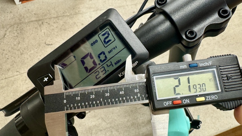 the display measures approximately 2.2 inches from corner to corner.