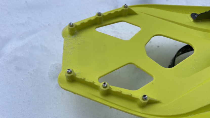 tubbs flex vrt - these cute little studs help the tail grip on really firm snow.