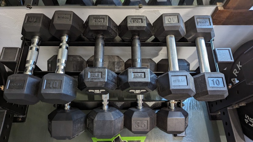 rep rubber coated hex - the rep rubber coated (top middle set) is more compact than other...