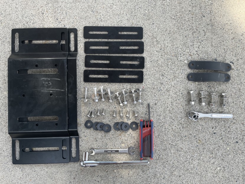 camping shower - the hardware and tools necessary for setting up the waterport...