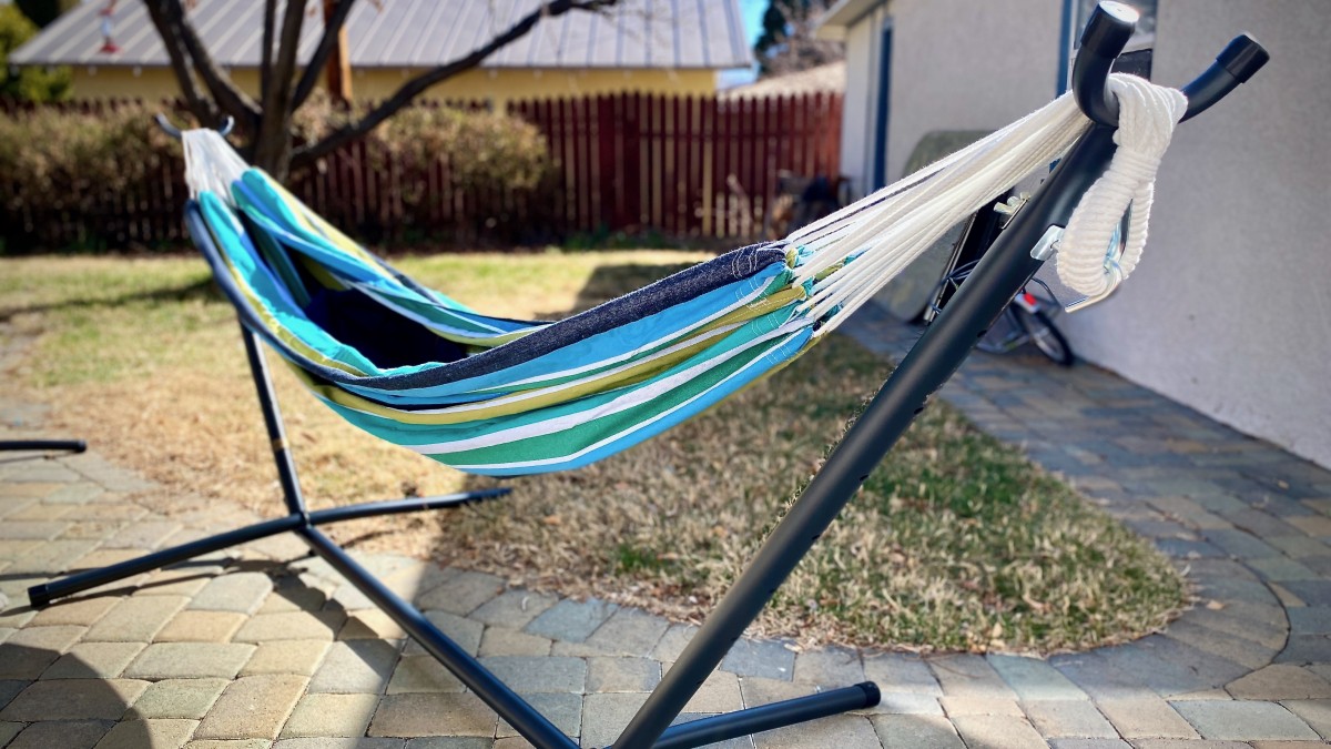 Vivere Double Cotton with Stand Review (For those seeking a day use hammock that don't mind the extra weight and space to store, freestanding options are a...)