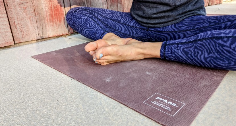 yoga mat - the prana verde has a dense cushion that protects you even on hard...