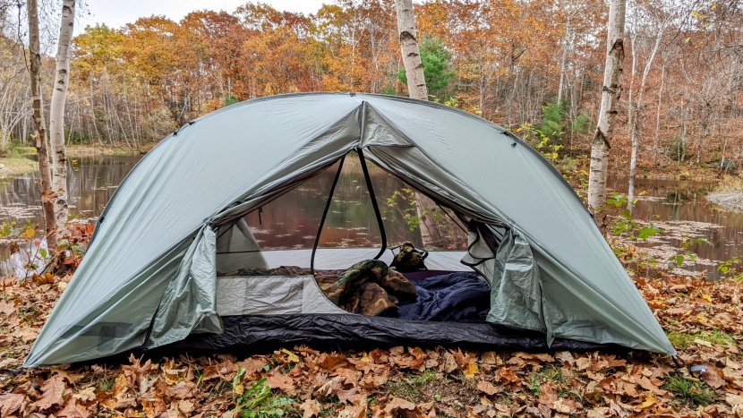 backpacking tent - the double rainbow has a respectable space to weight ratio.