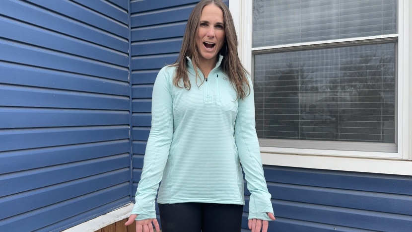 outdoor research vigor grid quarter zip for women - it's all about length here. long arms, long torso. this adds a...