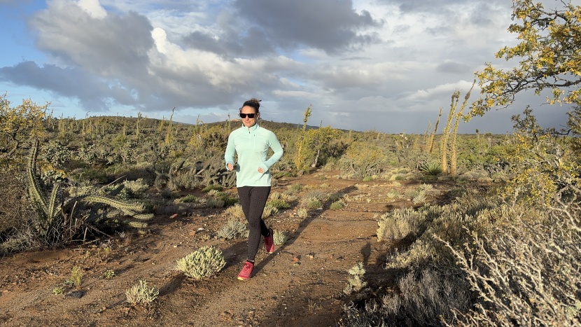 outdoor research vigor grid quarter zip for women - to test breathability, we ran a few miles in the early morning in...