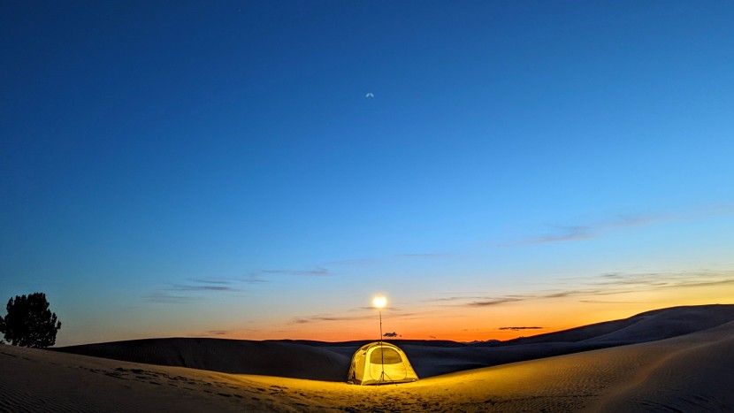 goal zero skylight - all done with today's testing. getting ready to call it a wrap.