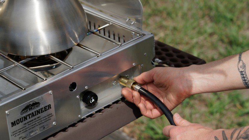 camping stove - we appreciate the camp chef mountaineer's external regulator port...