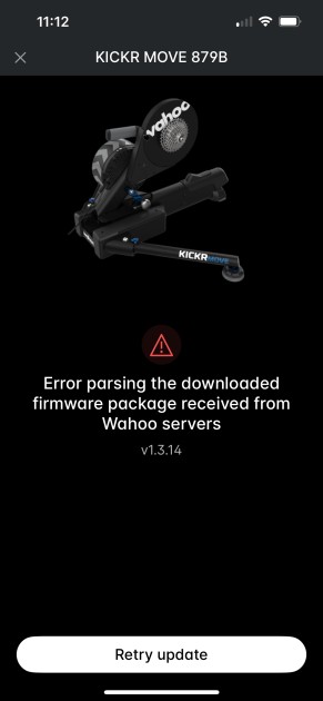wahoo fitness kickr move - we had trouble with installing firmware at one point during our...