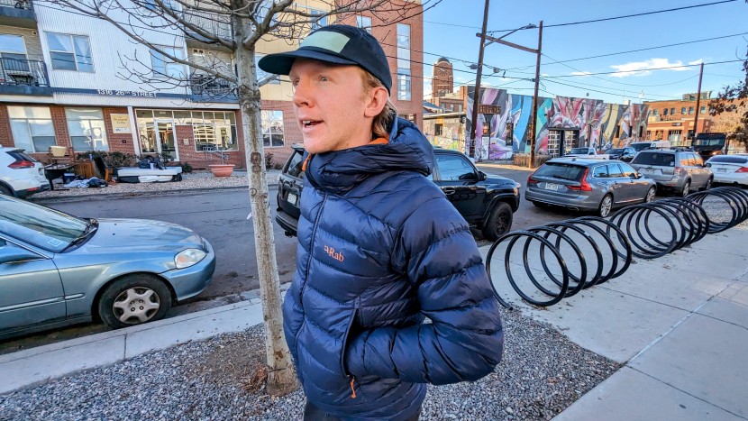 rab electron pro - testing the electron pro on a chilly colorado day.