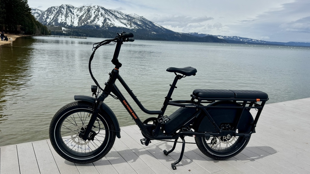 rad power radwagon 5 - the radwagon's stable and quiet kickstand are standout features; it...