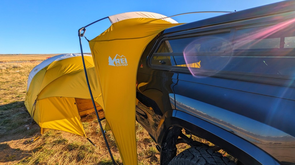 rei co-op base camp 6 - testing the limits of the base camp vehicle connector accessory...