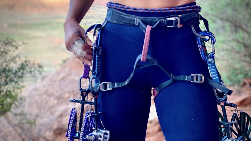 the thick high waistband offers a fit that is similar to a modern...