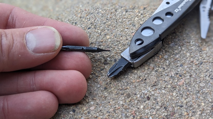 multi-tool - this driver bit isn't the standard 1/4 inch but is instead...