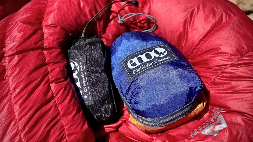 eno doublenest - weighing a mere 31 ounces for the hammock and suspension straps...