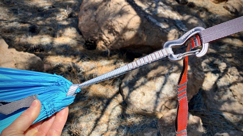 the kammok roo double is a sleek design that is setup in moments...