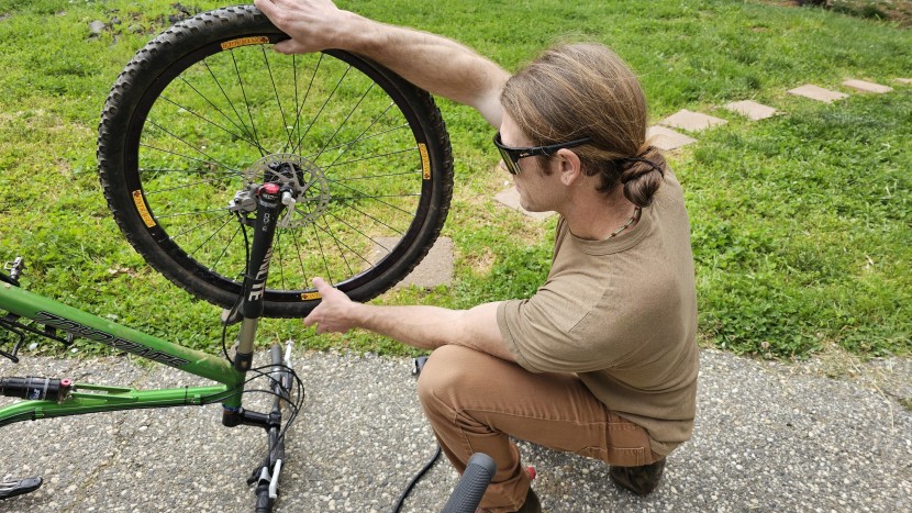 bike pump - we deflated and then reinflated countless numbers of tires to bring...