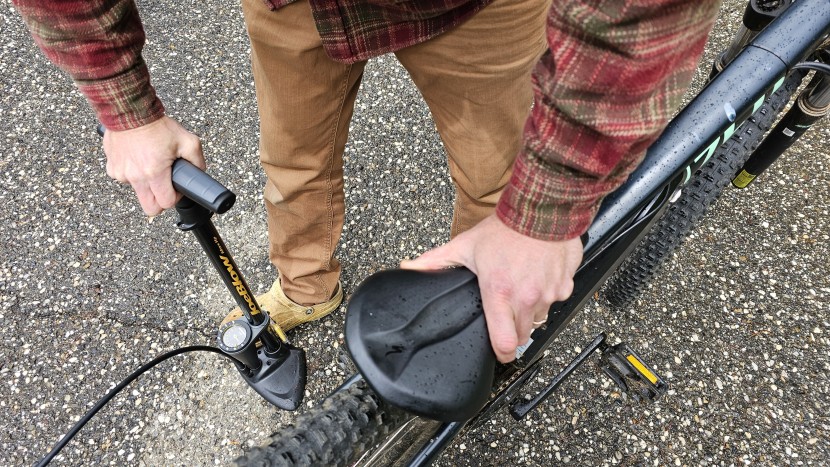 bike pump - our right arm got super buff from all the one-handed pumping during...