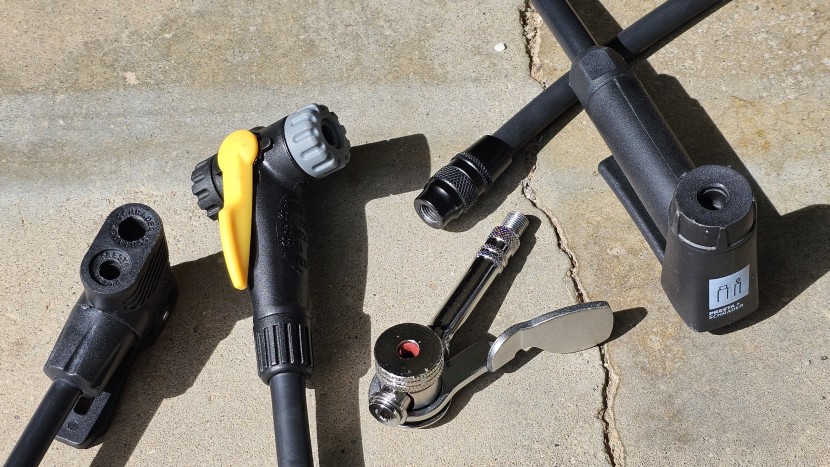 bike pump - there were four types of valves that we tested during this round...