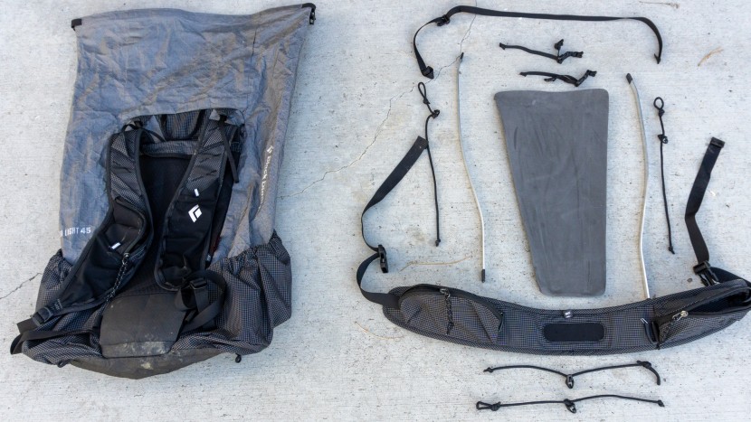 many components of the black diamond beta light 45 can be stripped...