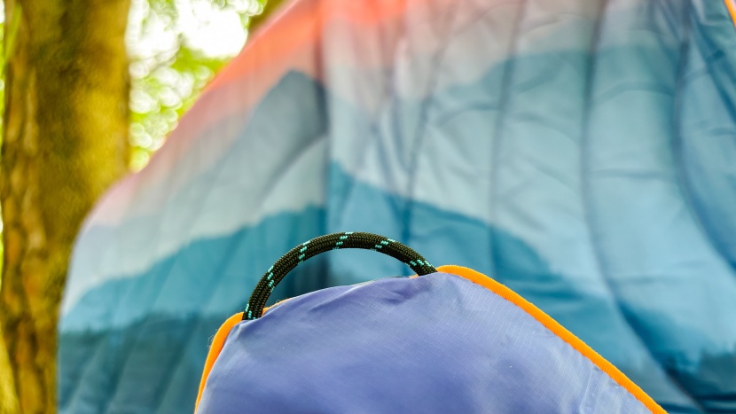 the rumpl blankets include gear loops on each corner.