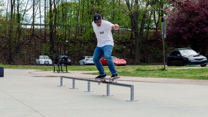 holding the cross-lock for a backside 50-50 with the emerica pillar...