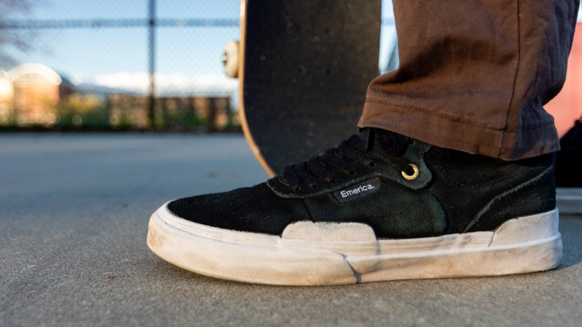 skate shoes - emerica added some perforations into the pillar mid's uppers, but...