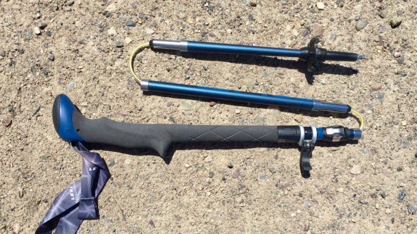 trekking poles - a combination pole, which is a folding pole with some length...