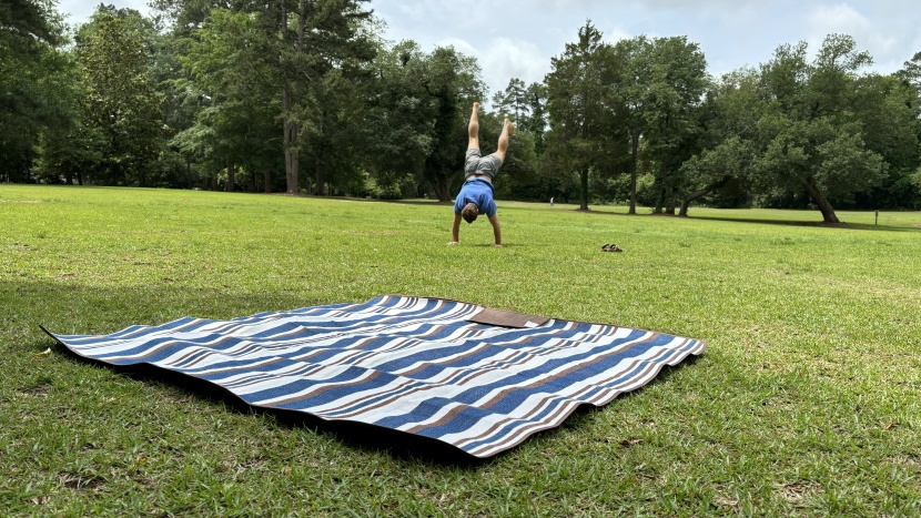 time to play in the park? a picnic blanket can come in handy as a...