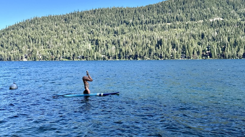 isle cruiser 2 - proving the cruiser 2's stability with a headstand during a slightly...