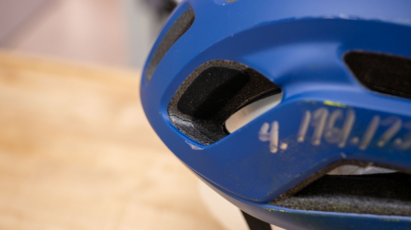 damage accrued from our impact testing can be seen on exterior of...