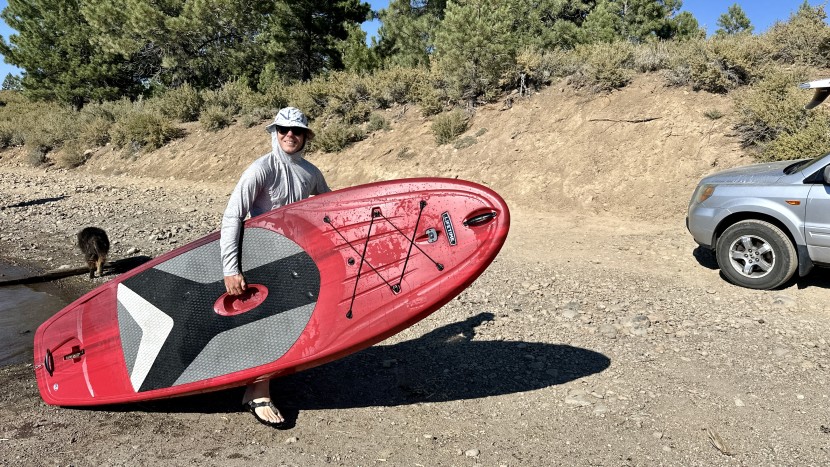 lifetime horizon 100 - stu, who is carrying the board, is over 6 feet tall. folks with...