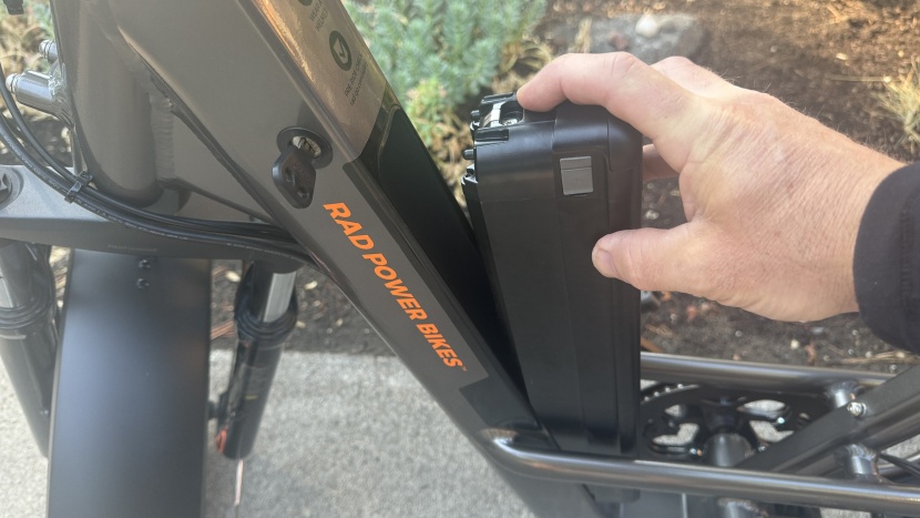 rad power radrunner 3 plus - the battery can easily be removed for charging off of the bike or...